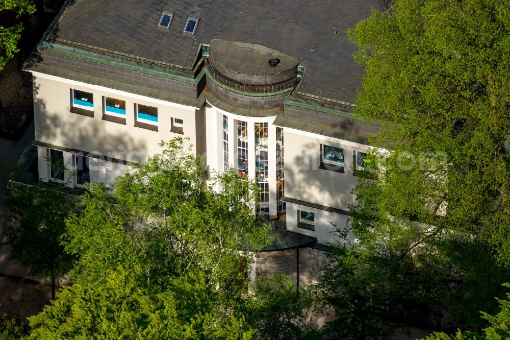 Aerial photograph Hagen - Museum building ensemble Ortshaus Museum at Stirnband in Hagen in the state North Rhine-Westphalia