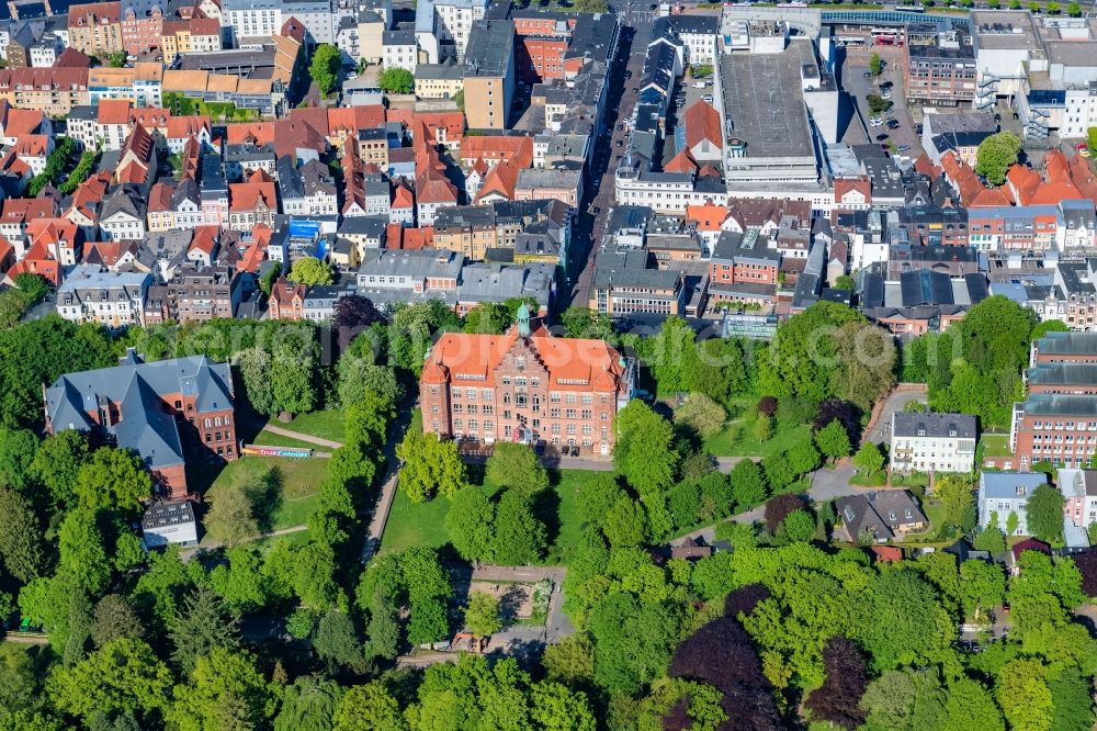 Flensburg from above - Museum Mountain in Flensburg in Schleswig-Holstein