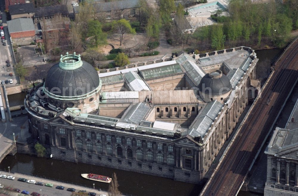 Berlin Mitte from the bird's eye view: Museum Island with the Bode Museum, the Pergamon Museum, the Old National Gallery, the Colonnades and the New Museum. The complex is a World Heritage site by UNESCO