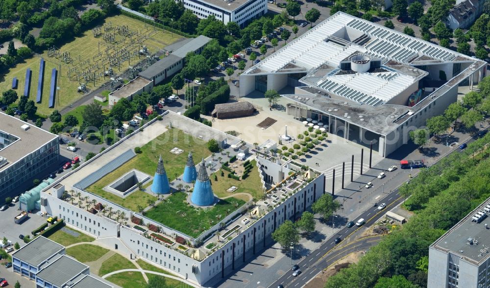 Aerial image Bonn - View of the Museum Mile with the Art and Exhibition Hall of the Federal Republic of Germany and the House of History in Bonn