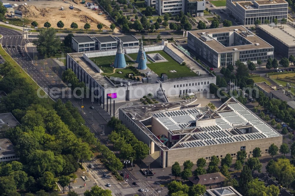 Bonn from above - View of the Museum Mile with the Art and Exhibition Hall of the Federal Republic of Germany and the House of History in Bonn