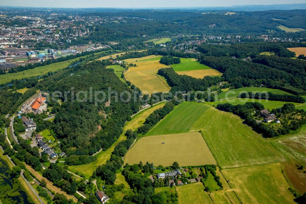 Aerial photograph Witten - Muttental valley in the Southwest of Witten in the state of North Rhine-Westphalia