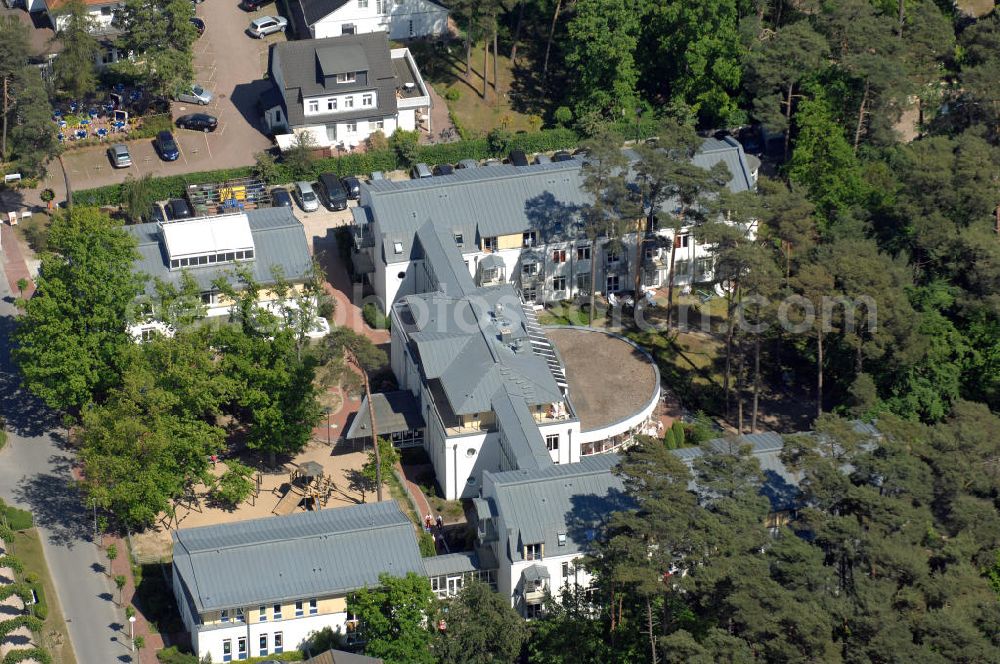 Aerial photograph BAABE - Blick auf die Mutter und Kind- Klinik der AWO Sano gGmbH an der Strandstrasse 20 in 18586 Ostseebad Baabe.