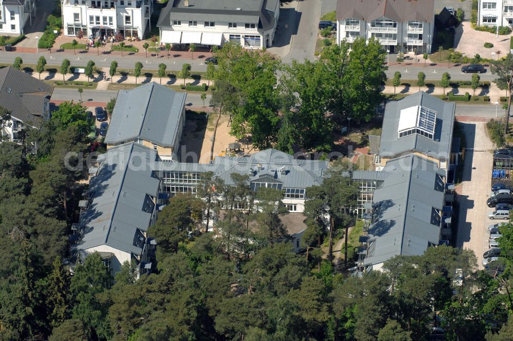 Aerial image BAABE - Blick auf die Mutter und Kind- Klinik der AWO Sano gGmbH an der Strandstrasse 20 in 18586 Ostseebad Baabe.