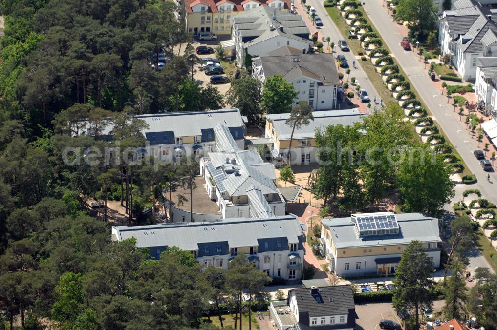 BAABE from above - Blick auf die Mutter und Kind- Klinik der AWO Sano gGmbH an der Strandstrasse 20 in 18586 Ostseebad Baabe.