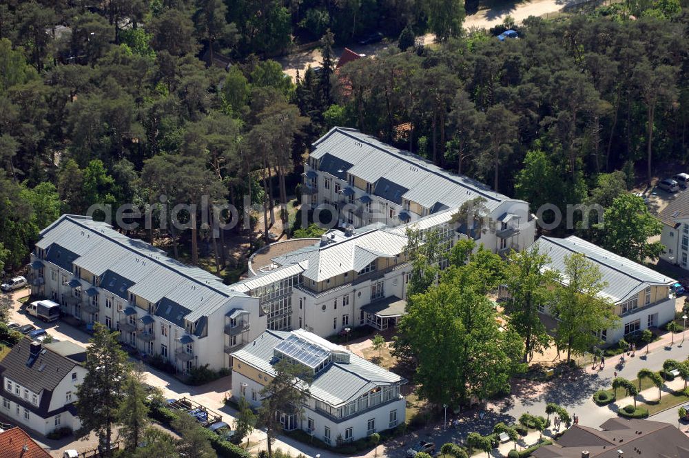 Aerial photograph BAABE - Blick auf die Mutter und Kind- Klinik der AWO Sano gGmbH an der Strandstrasse 20 in 18586 Ostseebad Baabe.