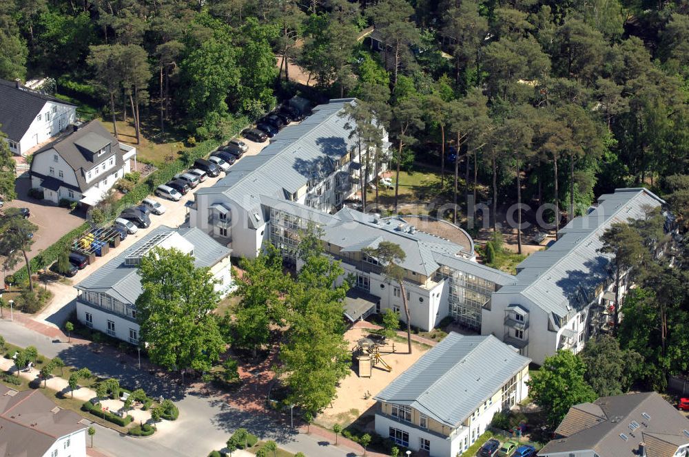 Aerial photograph BAABE - Blick auf die Mutter und Kind- Klinik der AWO Sano gGmbH an der Strandstrasse 20 in 18586 Ostseebad Baabe.