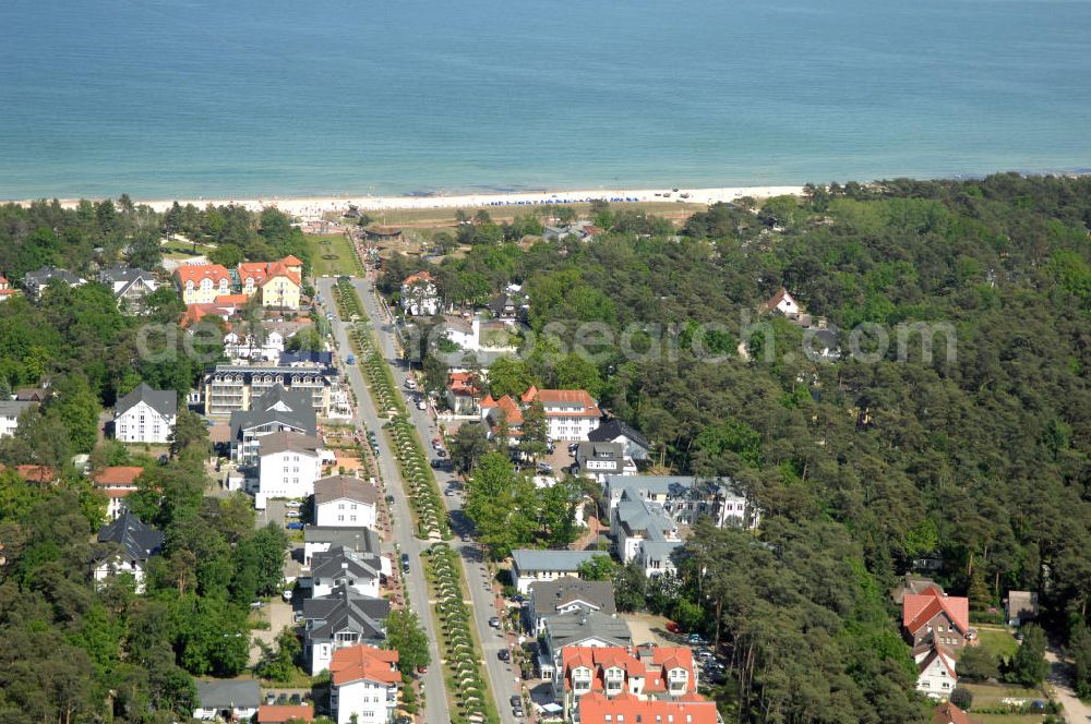 BAABE from above - Blick auf die Mutter und Kind- Klinik der AWO Sano gGmbH an der Strandstrasse 20 in 18586 Ostseebad Baabe.