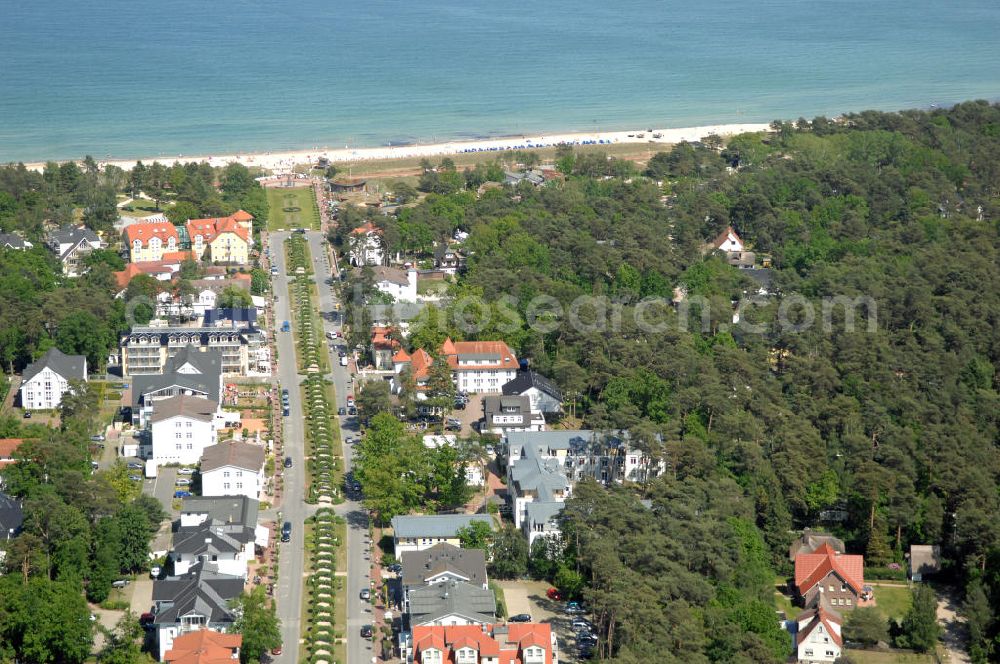 BAABE from the bird's eye view: Blick auf die Mutter und Kind- Klinik der AWO Sano gGmbH an der Strandstrasse 20 in 18586 Ostseebad Baabe.