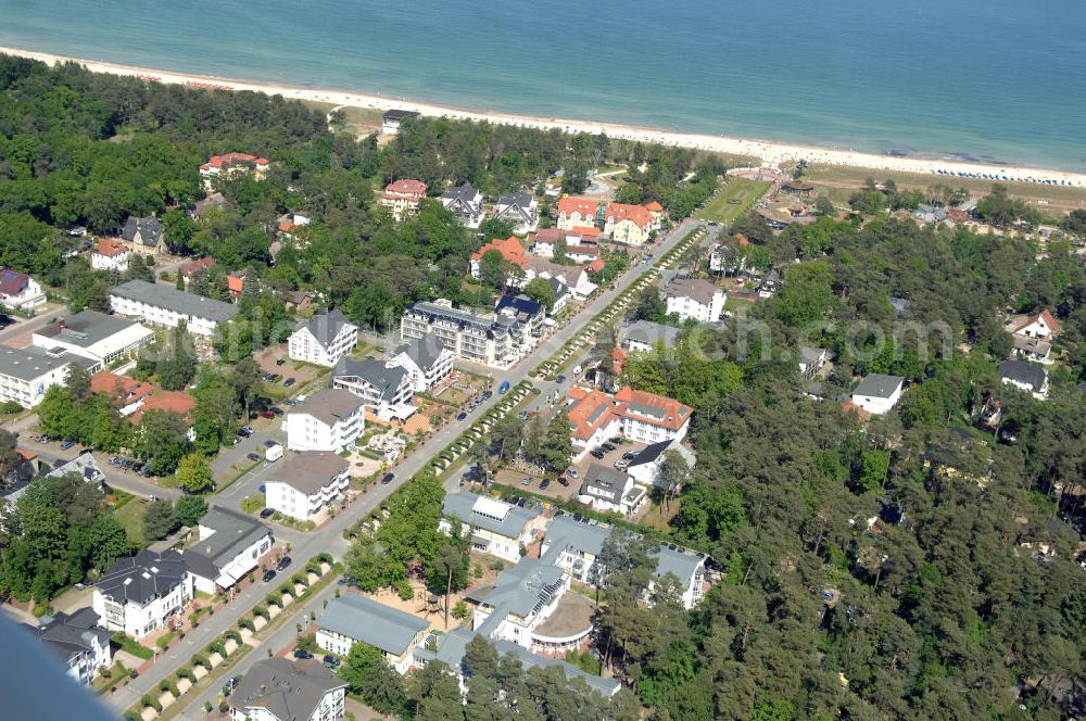 BAABE from above - Blick auf die Mutter und Kind- Klinik der AWO Sano gGmbH an der Strandstrasse 20 in 18586 Ostseebad Baabe.