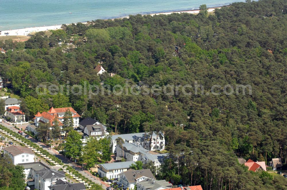 Aerial image BAABE - Blick auf die Mutter und Kind- Klinik der AWO Sano gGmbH an der Strandstrasse 20 in 18586 Ostseebad Baabe.