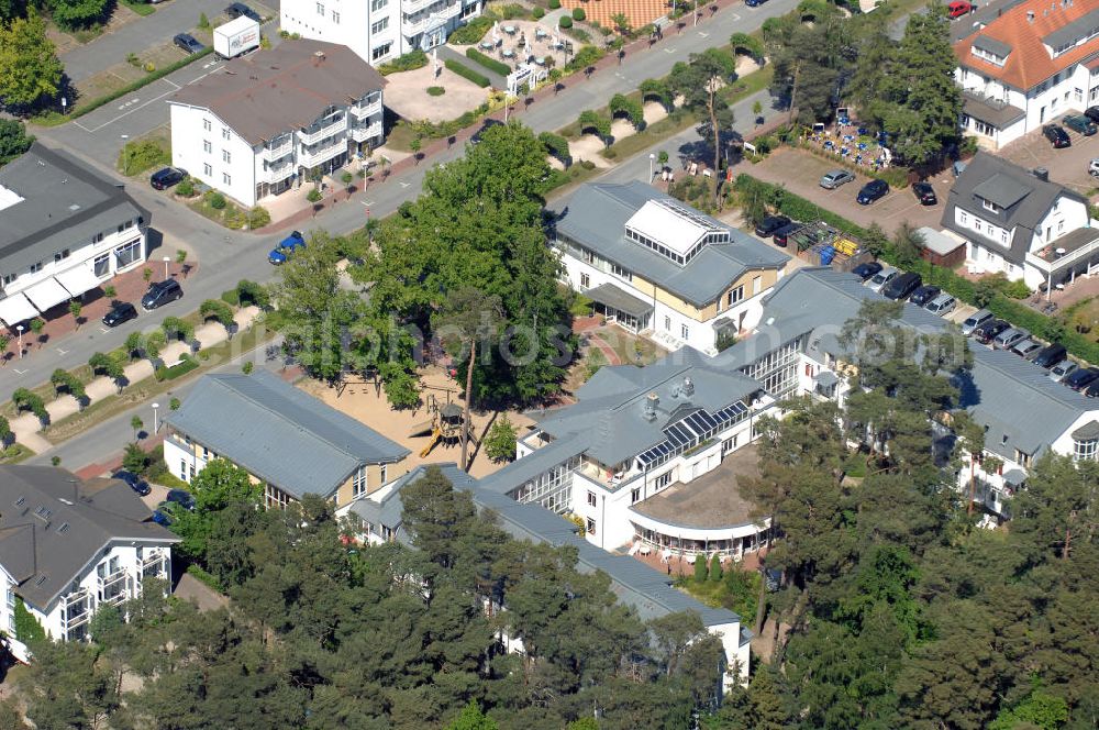 Aerial photograph BAABE - Blick auf die Mutter und Kind- Klinik der AWO Sano gGmbH an der Strandstrasse 20 in 18586 Ostseebad Baabe.