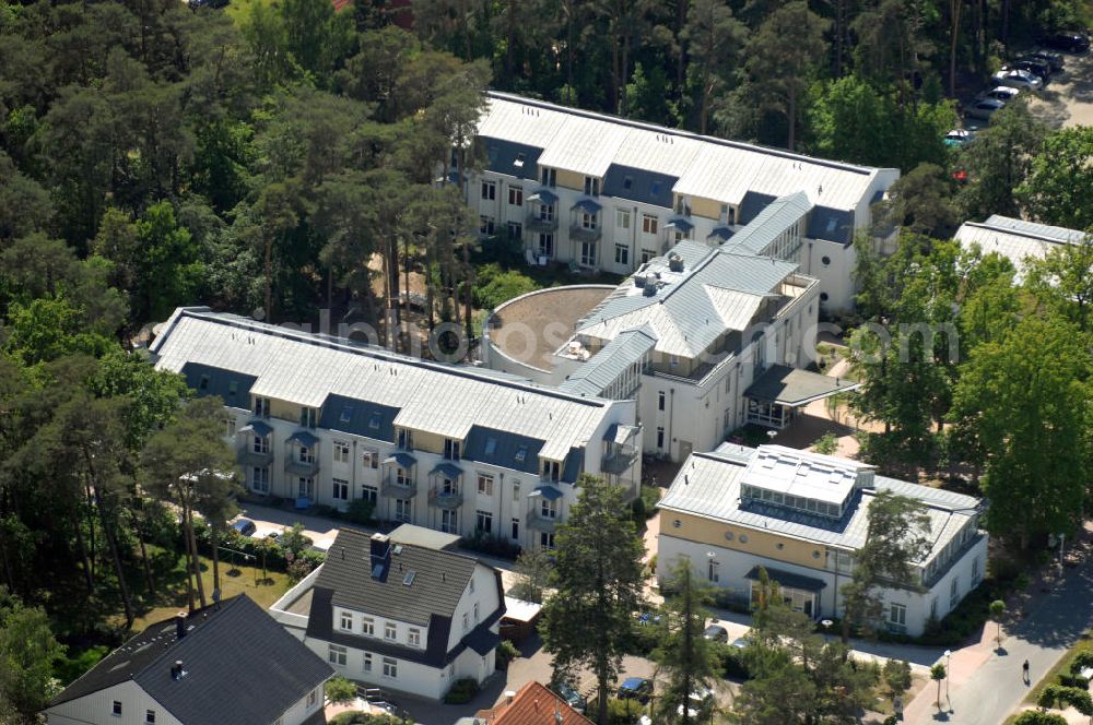 Aerial image BAABE - Blick auf die Mutter und Kind- Klinik der AWO Sano gGmbH an der Strandstrasse 20 in 18586 Ostseebad Baabe.