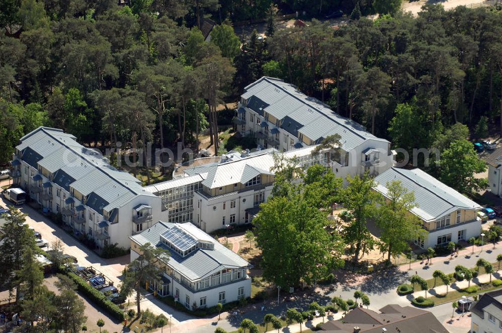 Aerial photograph BAABE - Blick auf die Mutter und Kind- Klinik der AWO Sano gGmbH an der Strandstrasse 20 in 18586 Ostseebad Baabe.