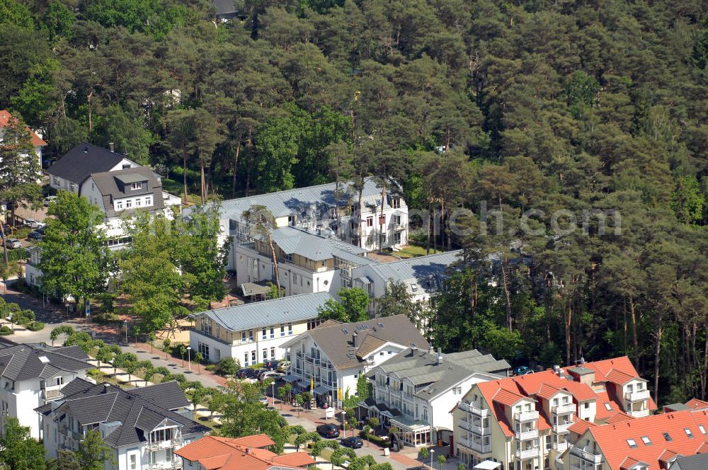 BAABE from above - Blick auf die Mutter und Kind- Klinik der AWO Sano gGmbH an der Strandstrasse 20 in 18586 Ostseebad Baabe.