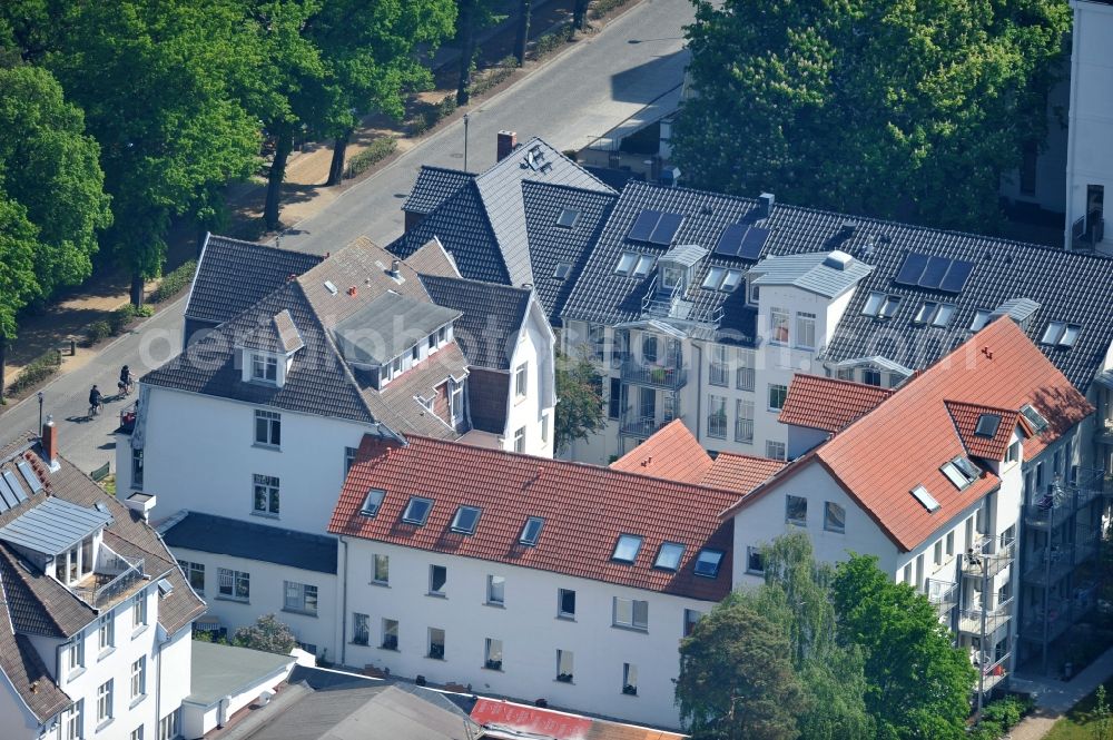 Aerial image Kühlungsborn - Mother-child nursing center of the AWO Sano gGmbH at the beach of the Baltic Sea in Kühlungsborn in Mecklenburg-Western Pomerania