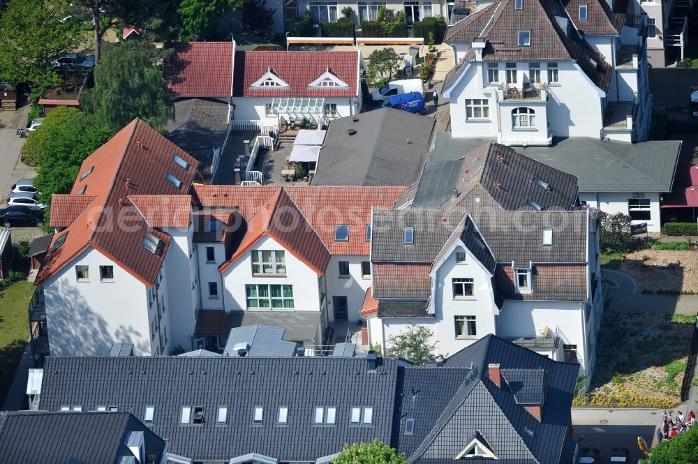 Aerial image Kühlungsborn - Mother-child nursing center of the AWO Sano gGmbH at the beach of the Baltic Sea in Kühlungsborn in Mecklenburg-Western Pomerania