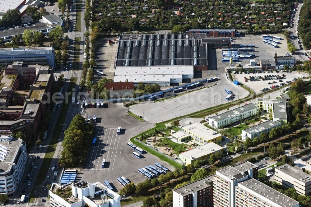 München from above - Site of the depot of the West in Munich in the state Bavaria, Germany