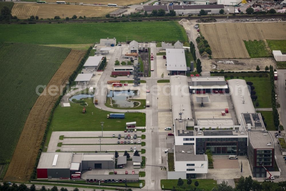 Aerial photograph Tulln an der Donau - Grounds of the fire depot on Langenlebarner Strasse in Tulln an der Donau in Lower Austria, Austria