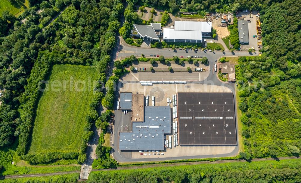 Aerial photograph Gelsenkirchen - Depot of the Municipal Transport Company BOGESTRA AG on Exterbruch in Gelsenkirchen in the state North Rhine-Westphalia, Germany