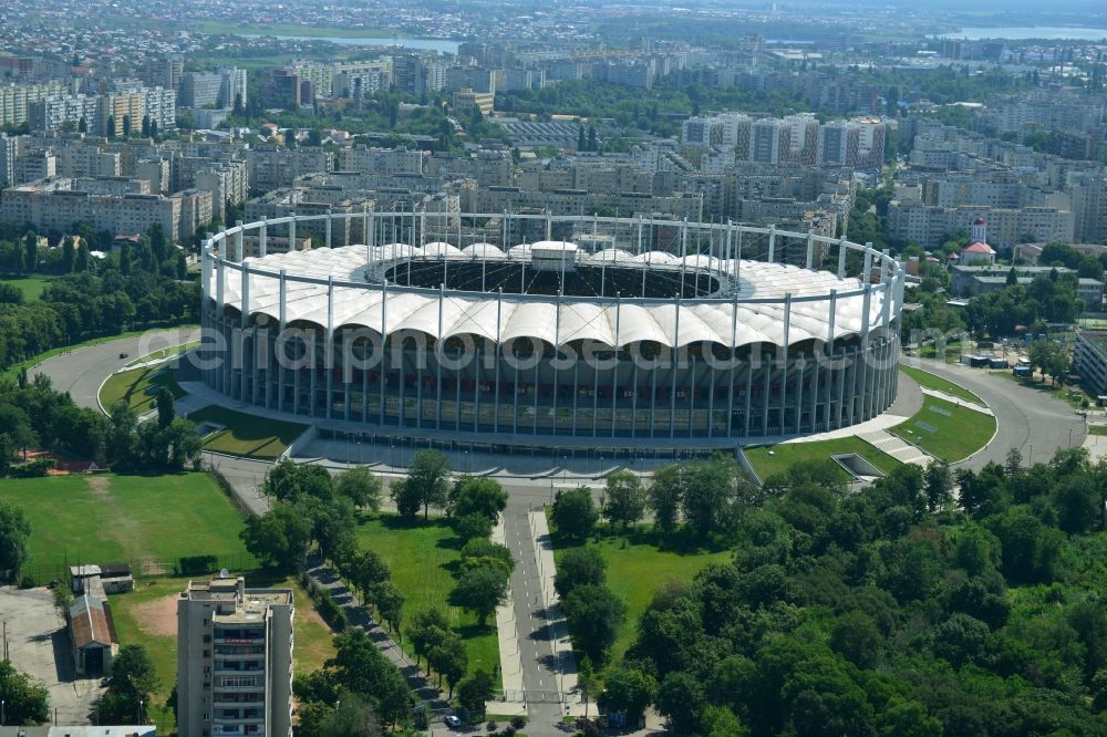 Bukarest from above - National Arena - Stadium in Bucharest in Romania