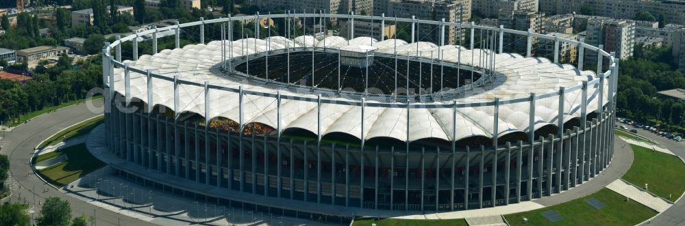 Bukarest from above - National Arena - Stadium in Bucharest in Romania