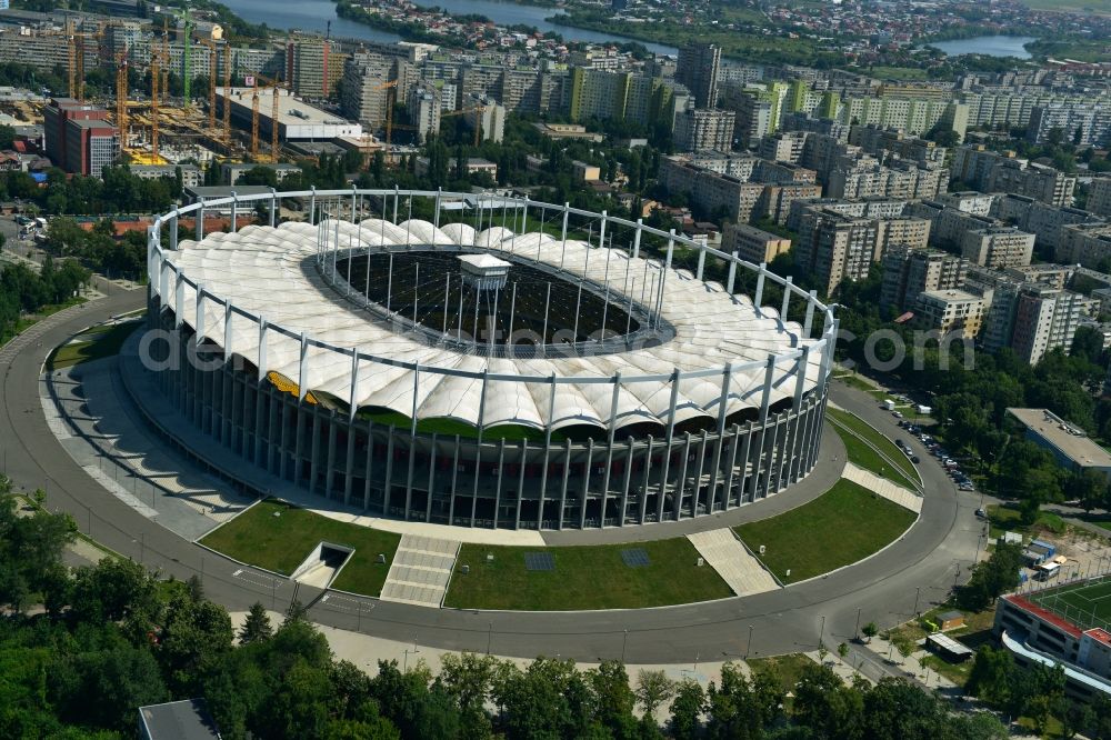 Bukarest from above - National Arena - Stadium in Bucharest in Romania