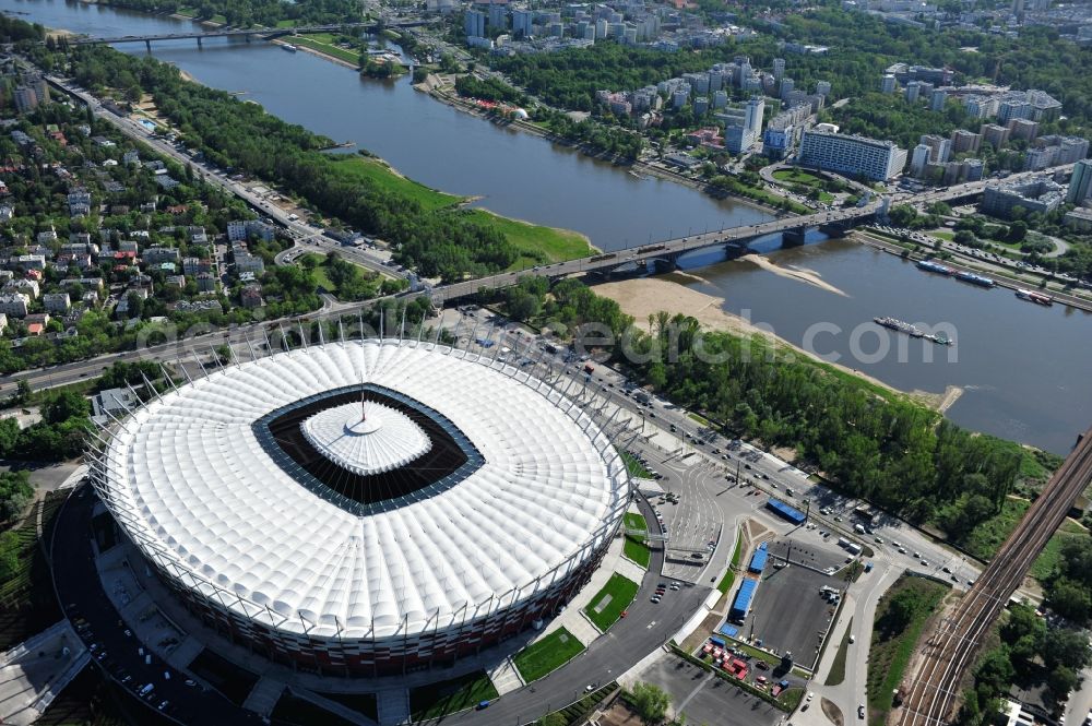 Aerial photograph Warschau - The new built stadium National Stadium in Warsaw bevore opening EM 2012 in Poland