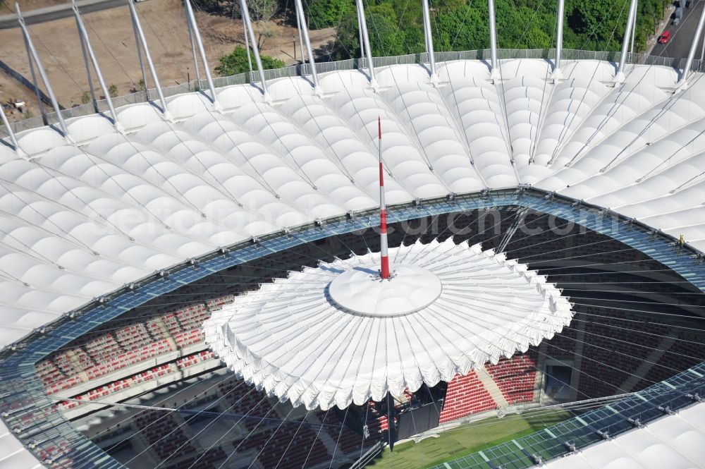 Aerial photograph Warschau - The new built stadium National Stadium in Warsaw bevore opening EM 2012 in Poland