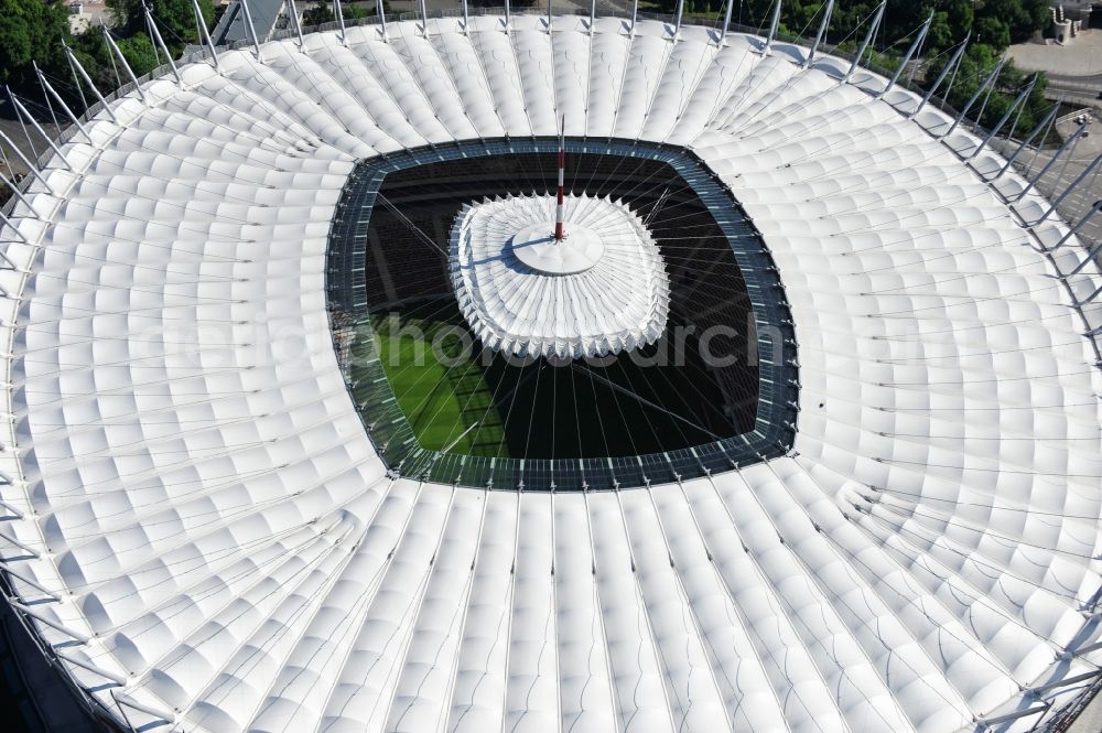 Aerial image Warschau - The new built stadium National Stadium in Warsaw bevore opening EM 2012 in Poland