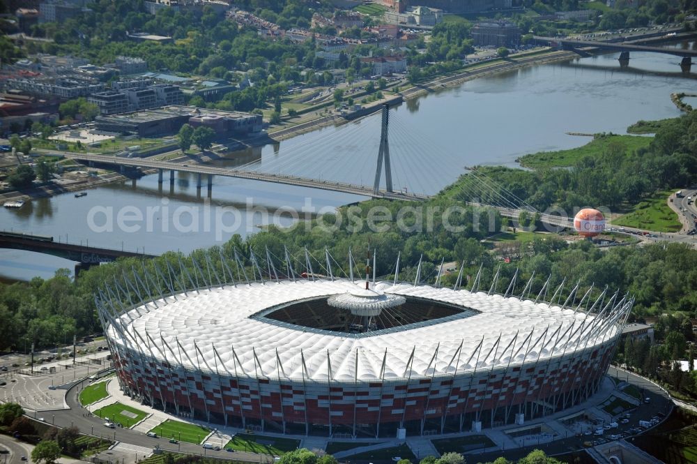 Aerial photograph Warschau - The new built stadium National Stadium in Warsaw bevore opening EM 2012 in Poland