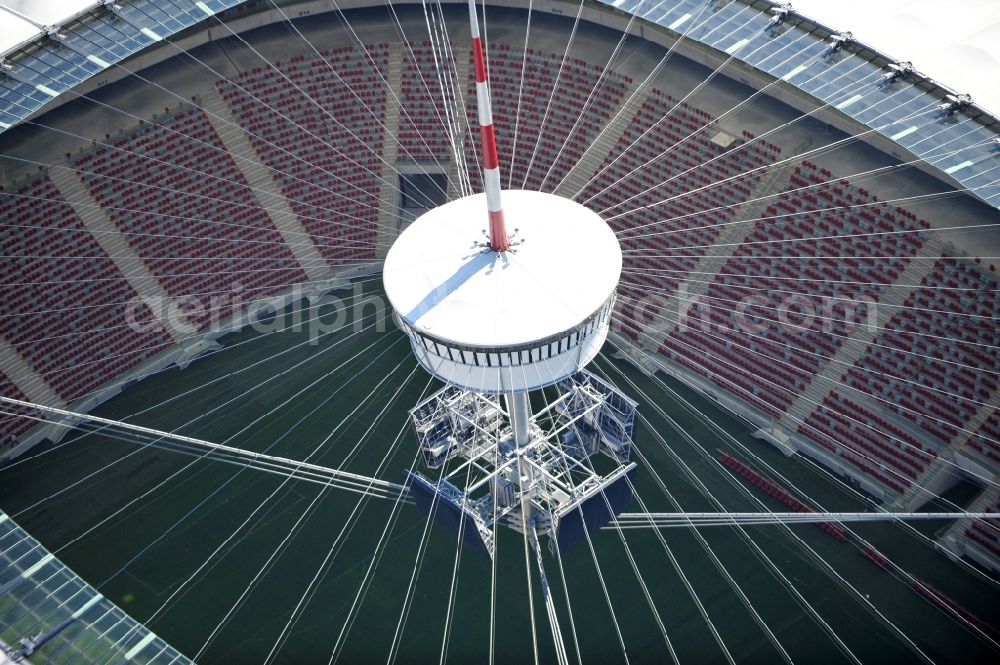 Aerial image Warschau - The new built stadium National Stadium in Warsaw bevore opening EM 2012 in Poland