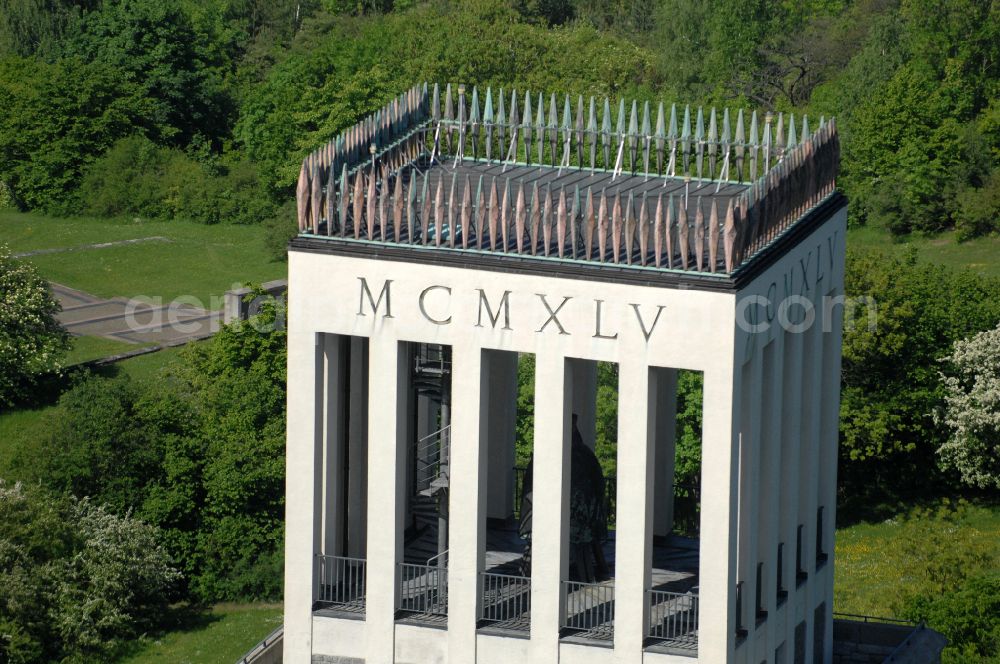 Aerial image Weimar - Sight of the historical monument of the National Memorial of the GDR Buchenwald in the district Ettersberg in Weimar in the state Thuringia, Germany