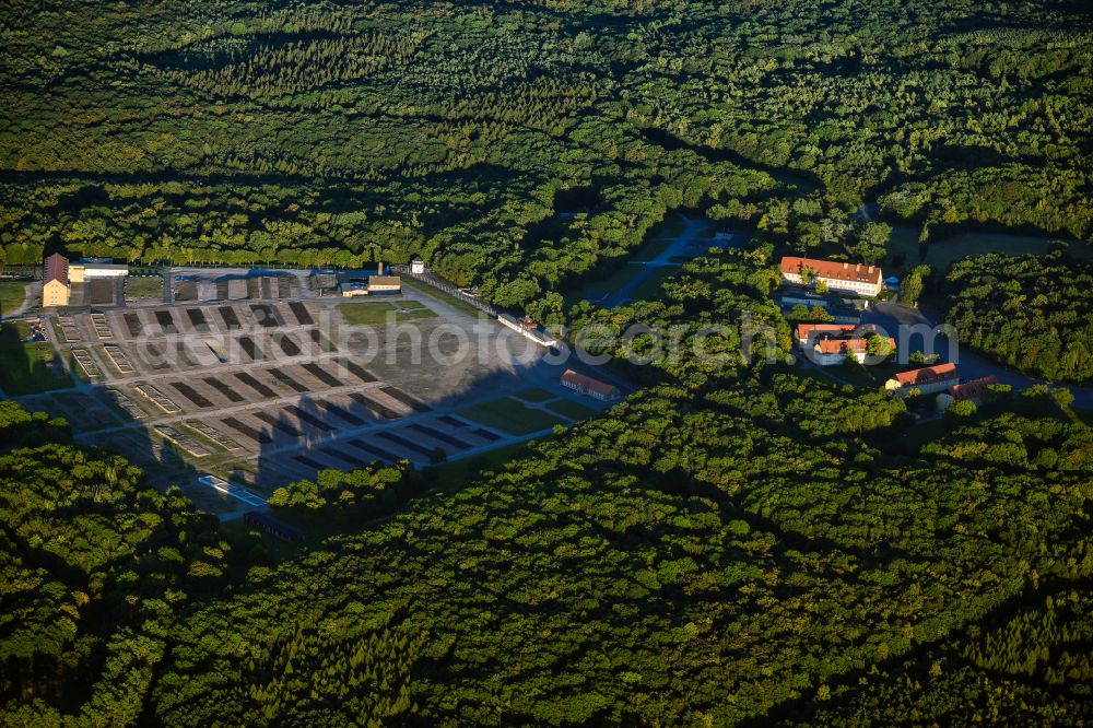 Aerial image Weimar - Sight of the historical monument of the National Memorial of the GDR Buchenwald in the district Ettersberg in Weimar in the state Thuringia, Germany