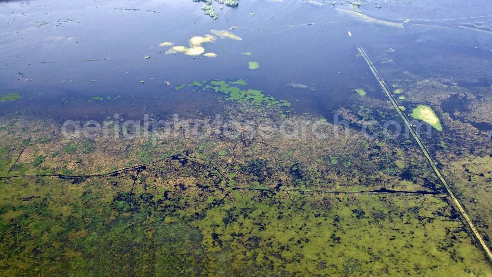 Küstrin / Kostrzyn from the bird's eye view: The Ujscie Warty National Park, also, Warta River Mouth National Park. It was created on June 19, 2001, in the region of the lowest stretch of the Warta river, up to its confluence with the Odra, which marks the Polish–German border. The Park covers an area of 80.38 square kilometres within Lubusz Voivodeship