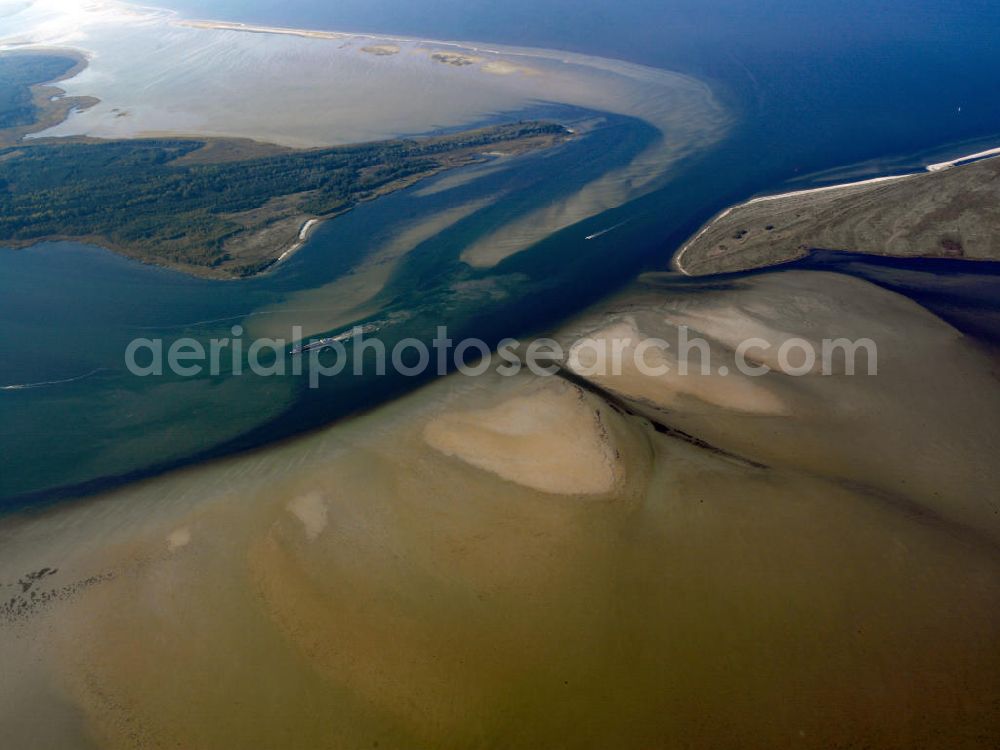 Barhöft from above - The nature reserve and bird sanctuary Barhöfter gutter on the Baltic coast in Mecklenburg-Western Pomerania