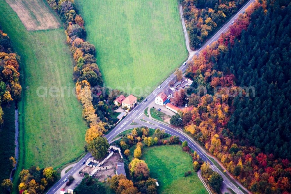 Aerial image Waghäusel - Animal wildlife protection station Tierhilfe Forst e.V. in the district Wiesental in Waghaeusel in the state Baden-Wuerttemberg