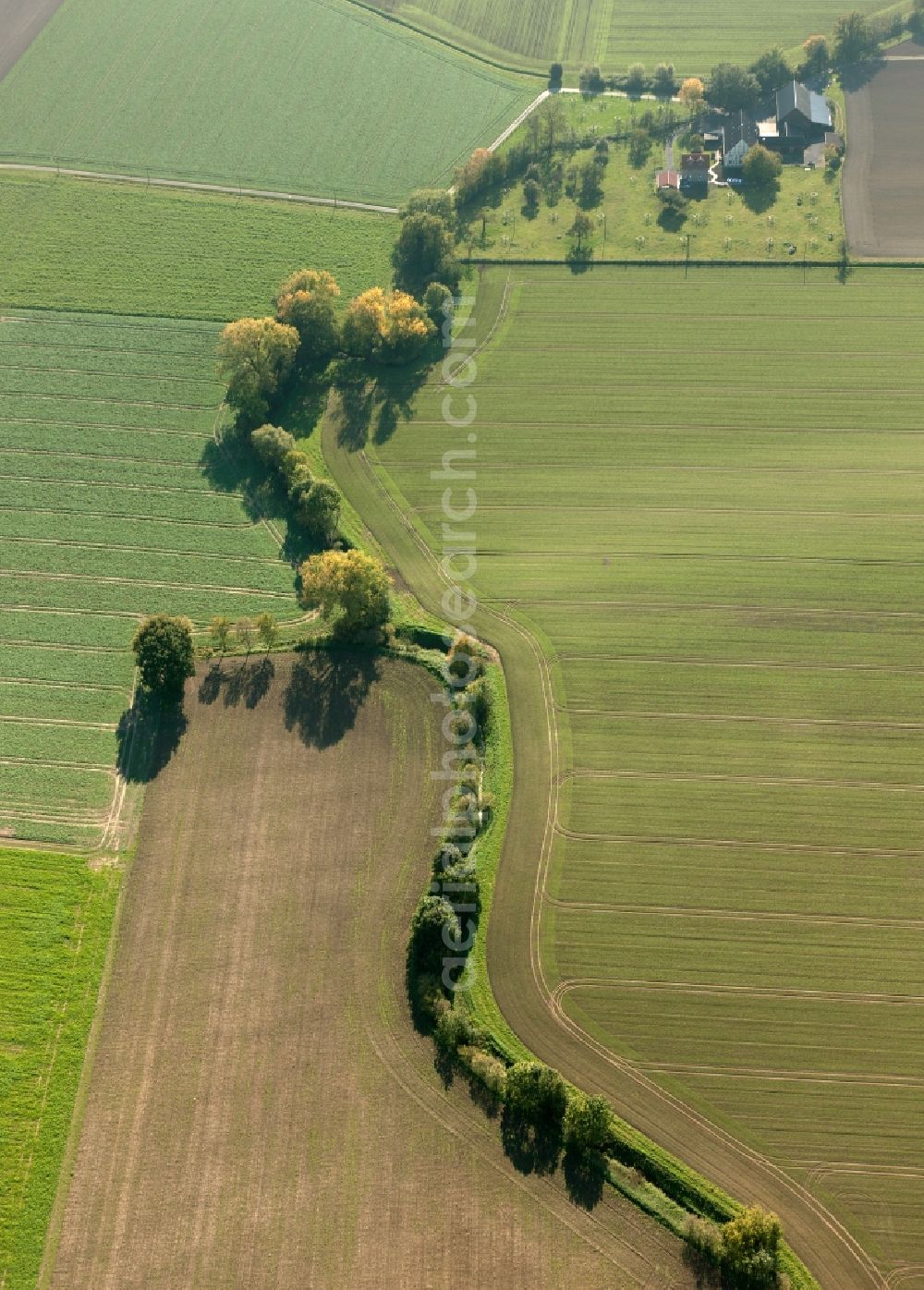 Hamm from above - Nature reserve Lippewiesen at Hamm in North Rhine-Westphalia