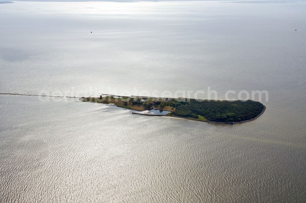 Aerial photograph Ruden - View of the Baltic island of Ruden, an island in the mouth of the Peene River on the southern end of Greifswald Boddenrandschwelle in the state Mecklenburg-Western Pomerania