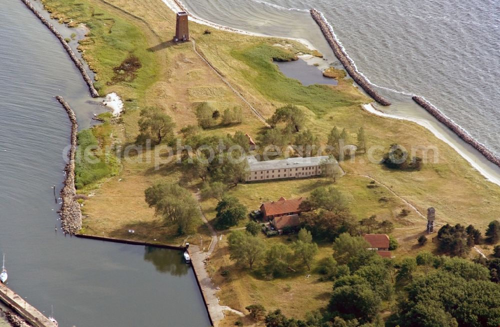 Aerial image Ruden - View of the Baltic island of Ruden, an island in the mouth of the Peene River on the southern end of Greifswald Boddenrandschwelle in the state Mecklenburg-Western Pomerania