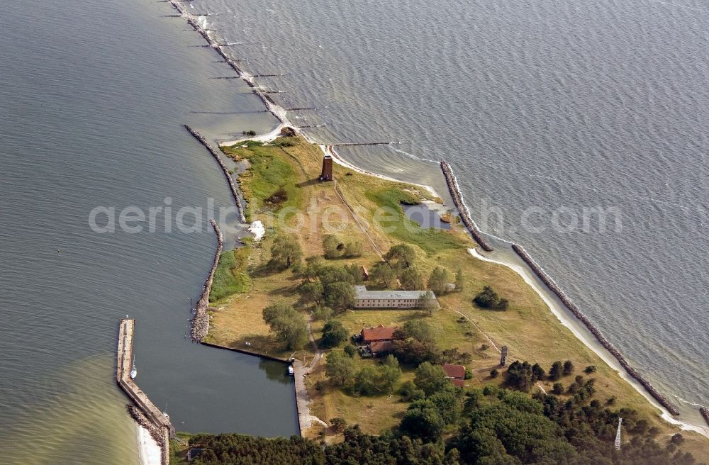 Aerial photograph Ruden - View of the Baltic island of Ruden, an island in the mouth of the Peene River on the southern end of Greifswald Boddenrandschwelle in the state Mecklenburg-Western Pomerania