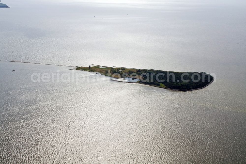 Aerial photograph Ruden - View of the Baltic island of Ruden, an island in the mouth of the Peene River on the southern end of Greifswald Boddenrandschwelle in the state Mecklenburg-Western Pomerania