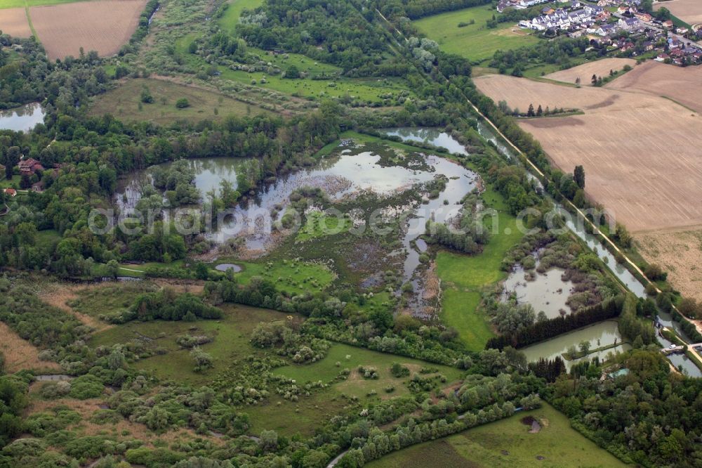 Aerial photograph Saint-Louis - Animal wildlife protection area Retit Carmargue in Saint-Louis in Alsace-Champagne-Ardenne-Lorraine, France