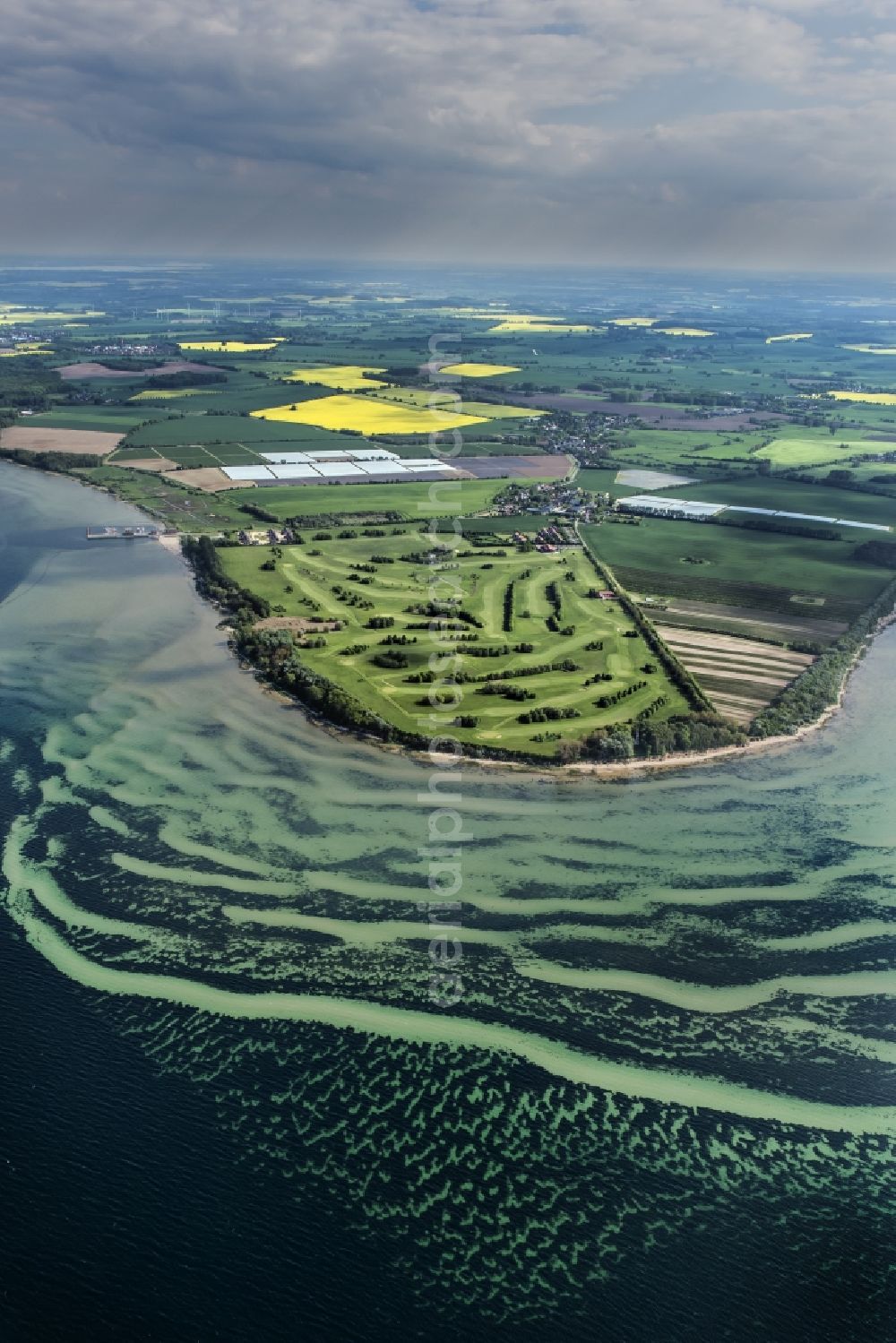 Aerial photograph Hohenkirchen - Nature reserve and beach landscape sand dunes along the Baltic Coast Bock in Mecklenburg - Western Pomerania