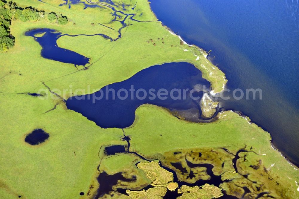 Lubmin from the bird's eye view: View of the nature reserve Struck in the Baltic Sea in the state Mecklenburg-Vorpommern. The Struck is a german (pen-)insula in the Baltic Sea. Whether Struck is an island or just a peninsula is not determined