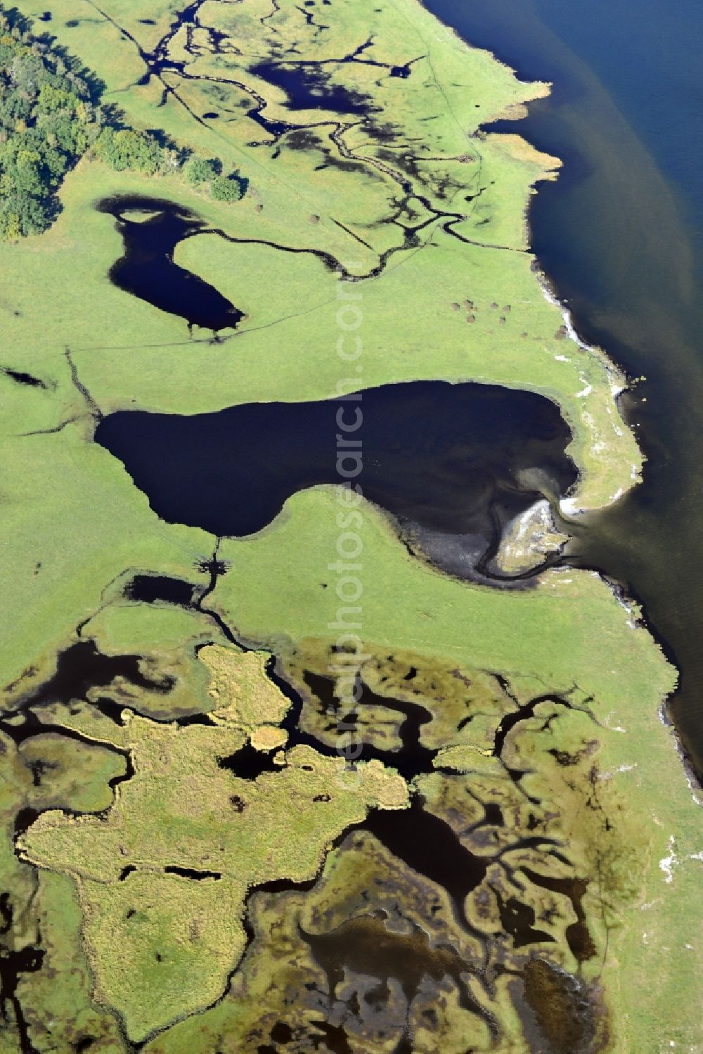 Aerial image Lubmin - View of the nature reserve Struck in the Baltic Sea in the state Mecklenburg-Vorpommern. The Struck is a german (pen-)insula in the Baltic Sea. Whether Struck is an island or just a peninsula is not determined