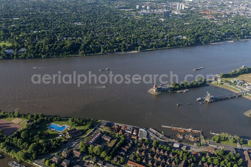 Hamburg from above - VTS Vessel Traffic Service Centre in Hamburg-Waltershof. Operator is the Hamburg Port Authority HPA