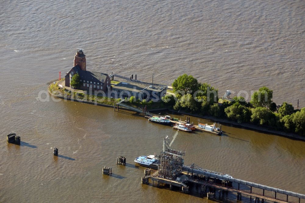 Hamburg from the bird's eye view: VTS Vessel Traffic Service Centre in Hamburg-Waltershof. Operator is the Hamburg Port Authority HPA