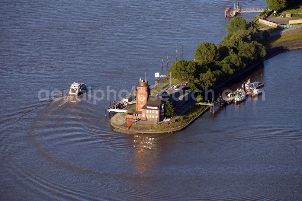 Aerial image Hamburg - VTS Vessel Traffic Service Centre in Hamburg-Waltershof. Operator is the Hamburg Port Authority HPA