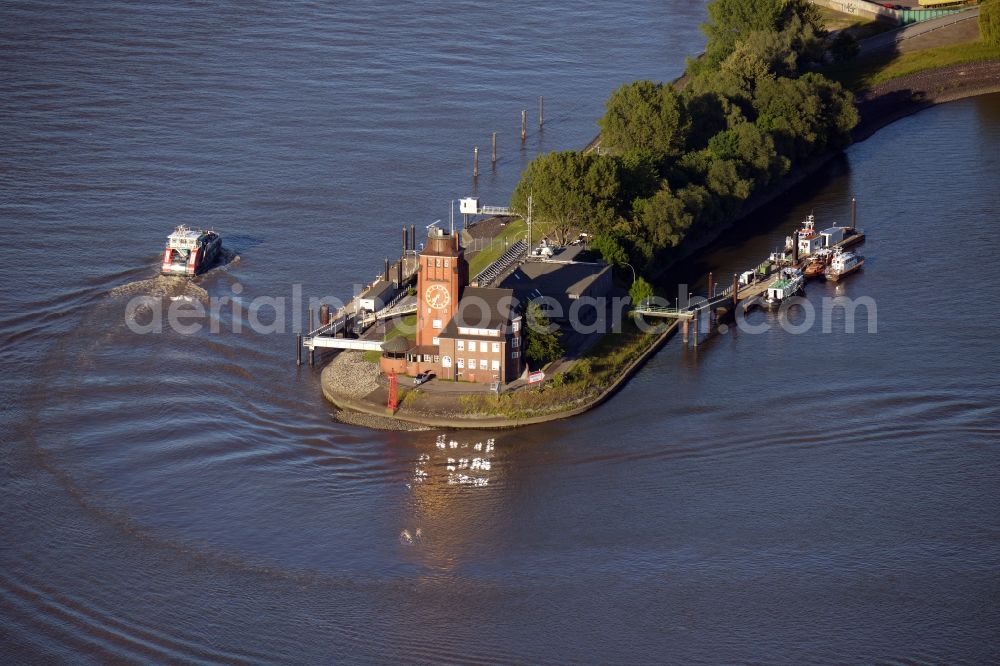 Aerial photograph Hamburg - VTS Vessel Traffic Service Centre in Hamburg-Waltershof. Operator is the Hamburg Port Authority HPA